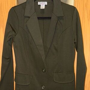 Swatowk Olive Green Women's Blazer